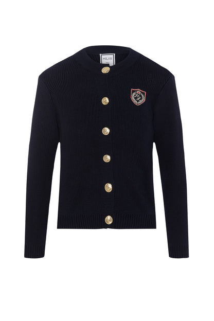 Emblem Knit Cardigan Dark Navy