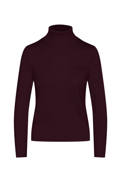 Knit Turtle Neck Dark Wine