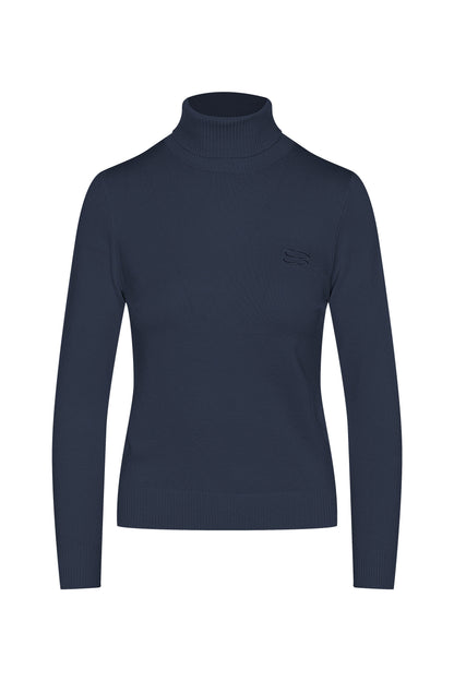 Knit Turtle Neck Steel Blue
