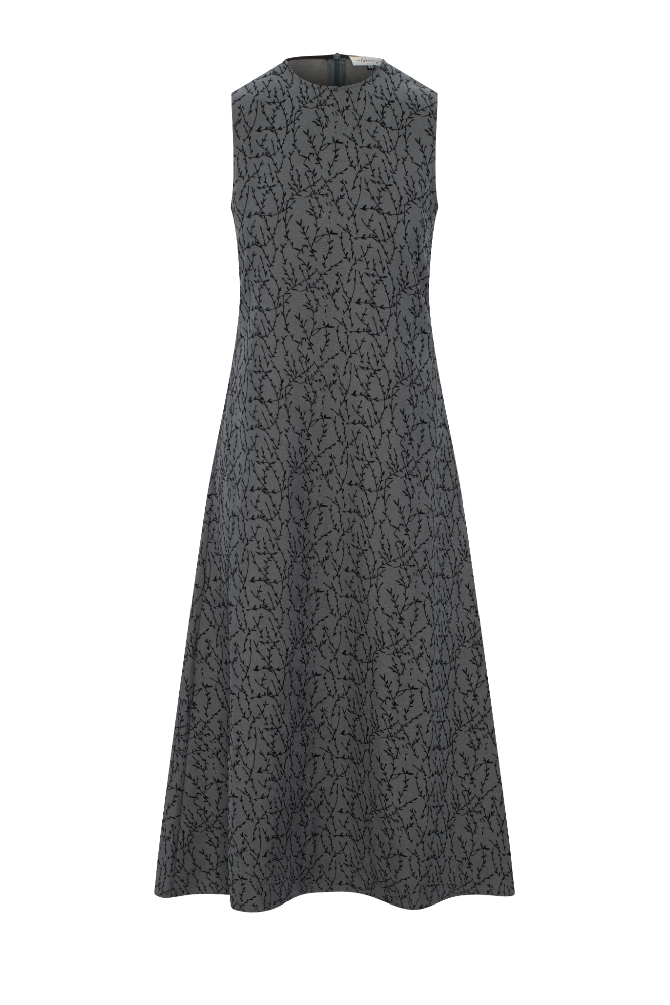 Flocked Velvet Jumper Charcoal Black