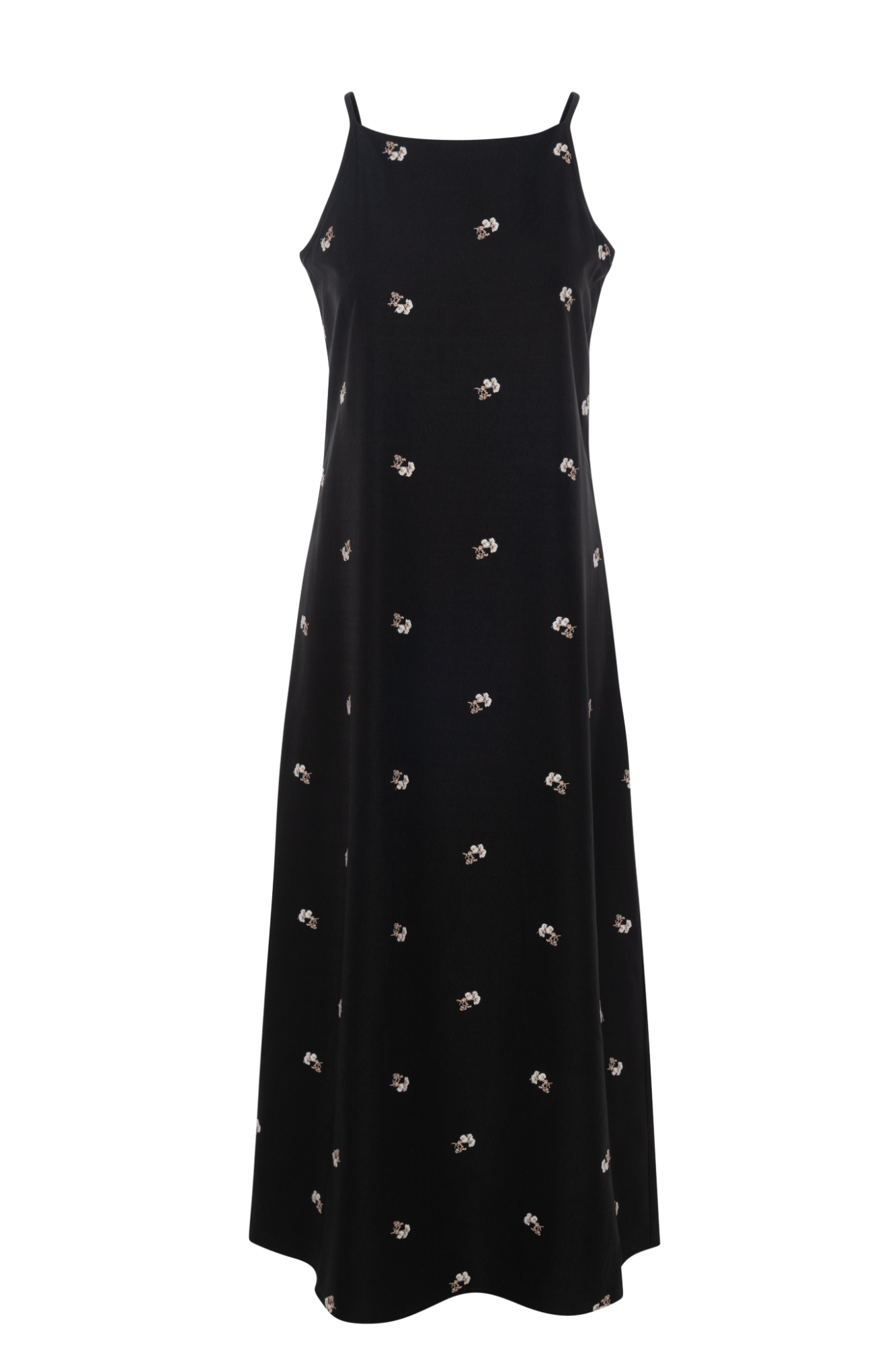 Embroidered Crape Jumper Black