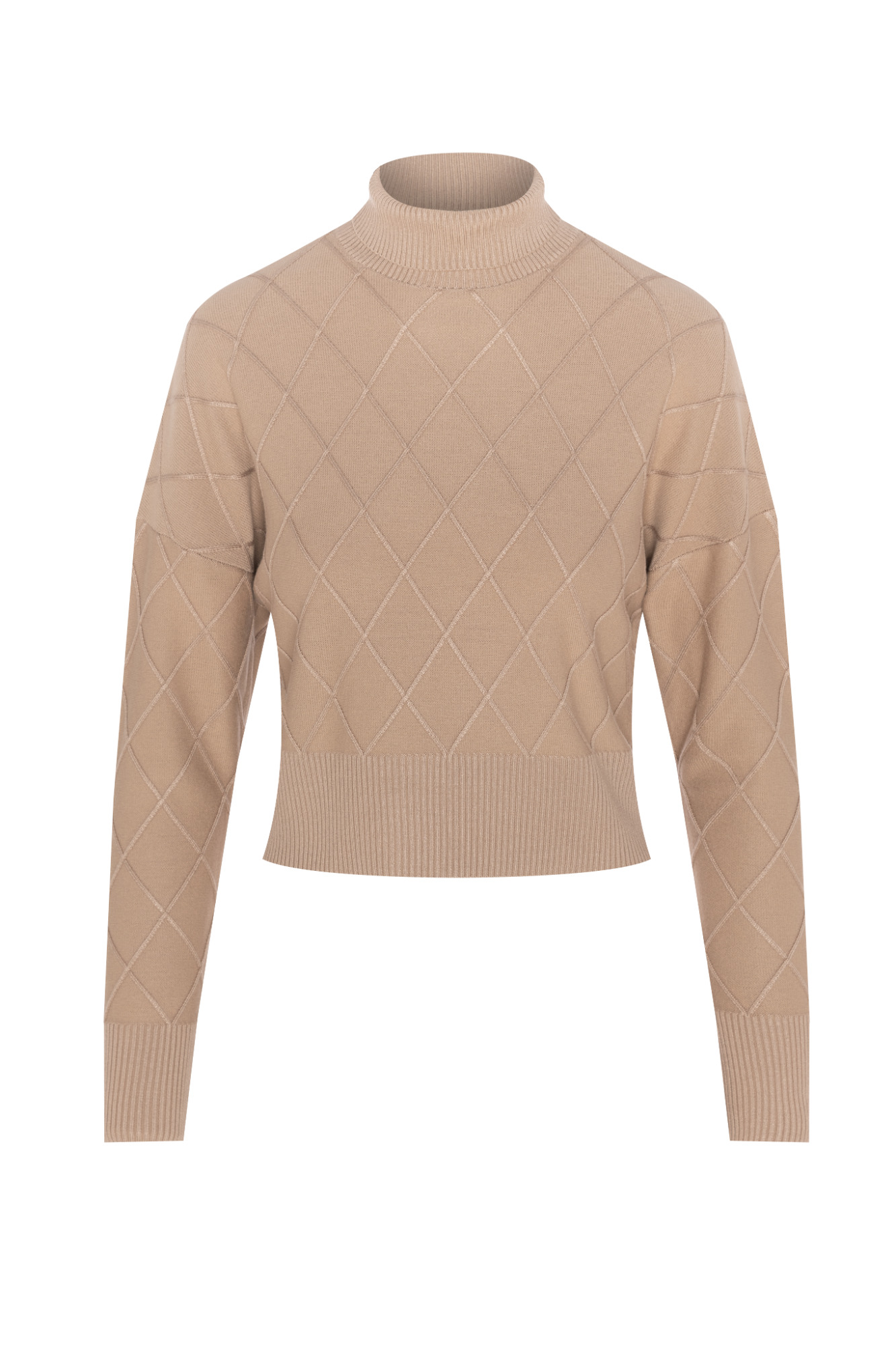 Argile Cropped Mock Neck Sweater Oatmeal