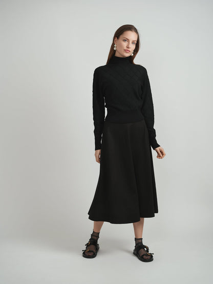 Argile Cropped Mock Neck Sweater