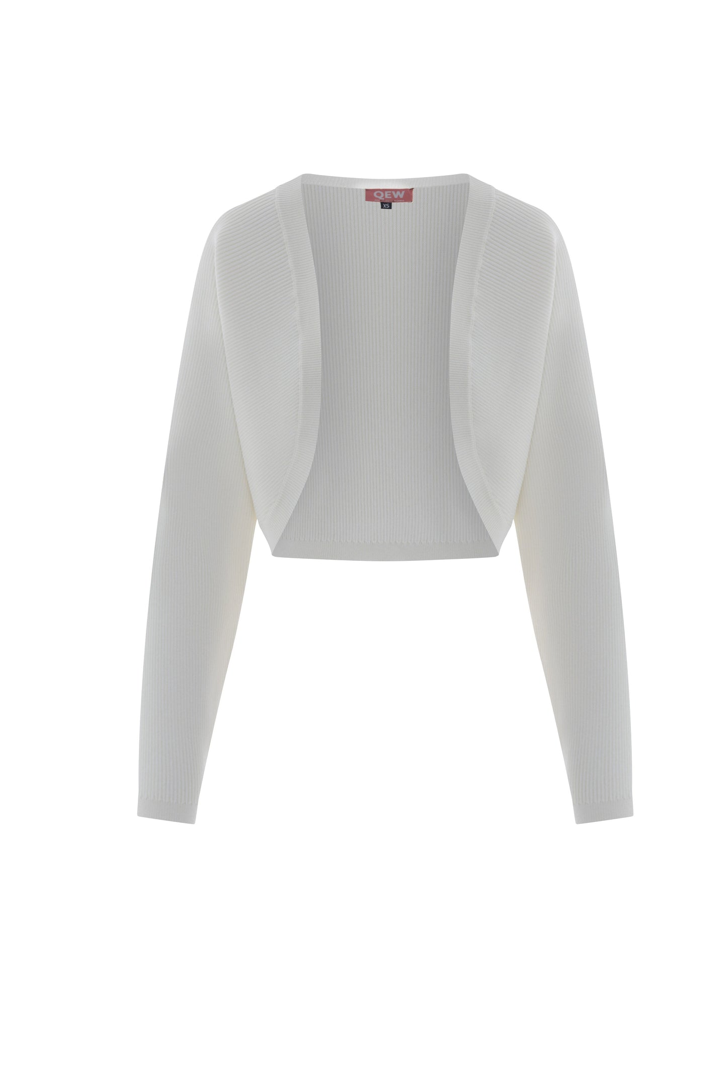 Cropped Knit Open Bolero Cream
