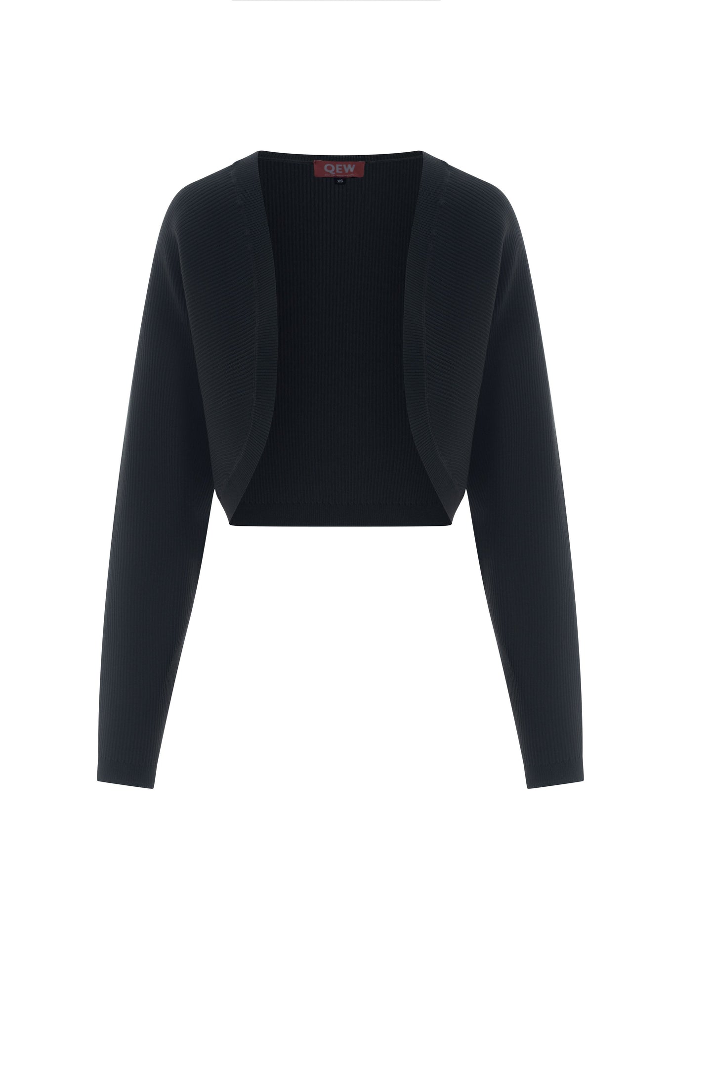 Cropped Knit Open Bolero Dark Olive