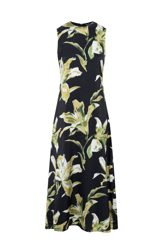 Printed Floral Jumper Black Olive