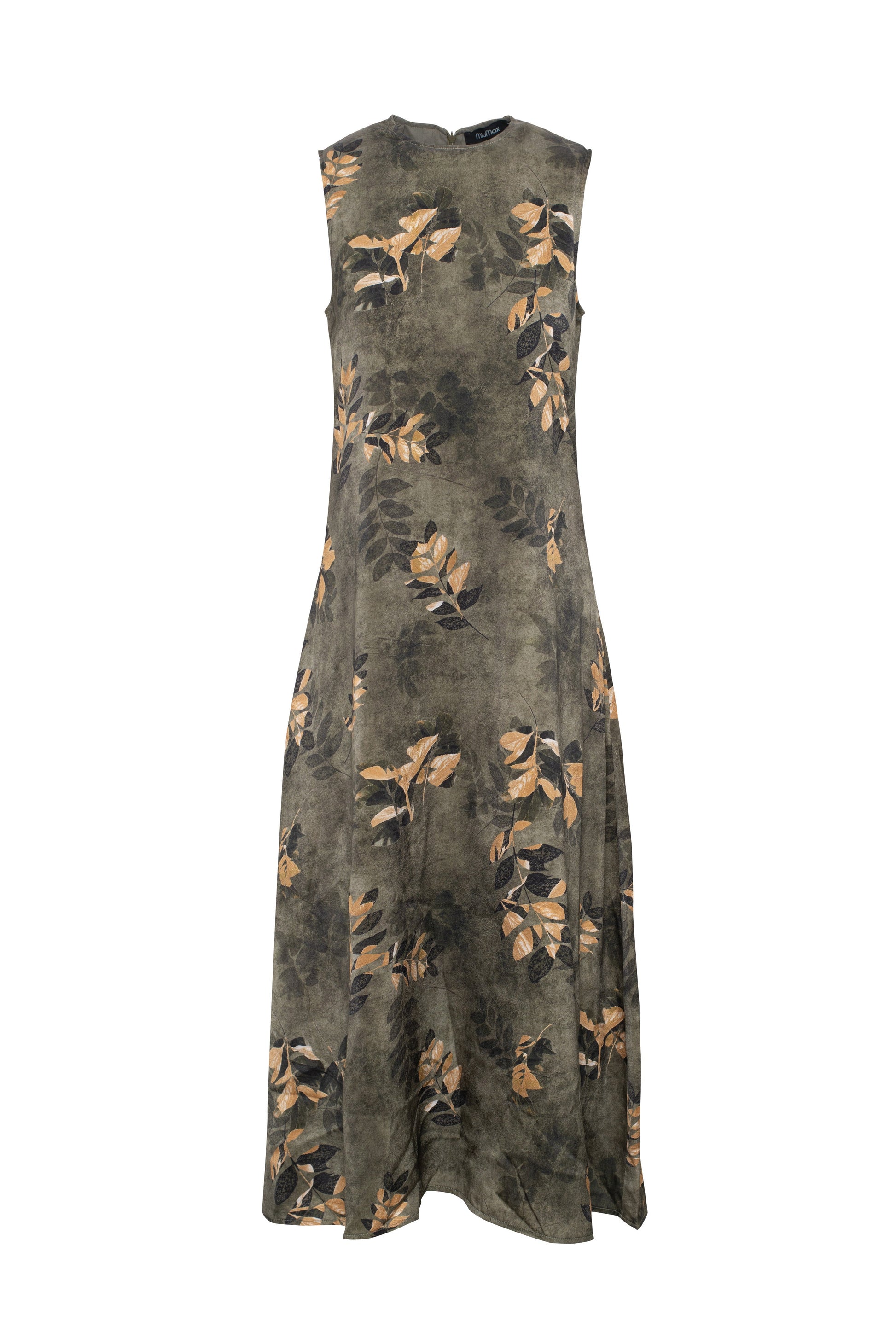 Midi Printed Floral Jumper Olive
