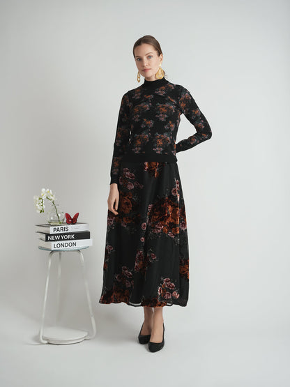 Flocked Velour Jumper