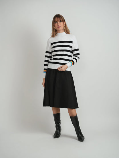 Striped Cable Knit