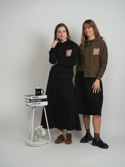 Asymmetrical French Fleece Hoodie