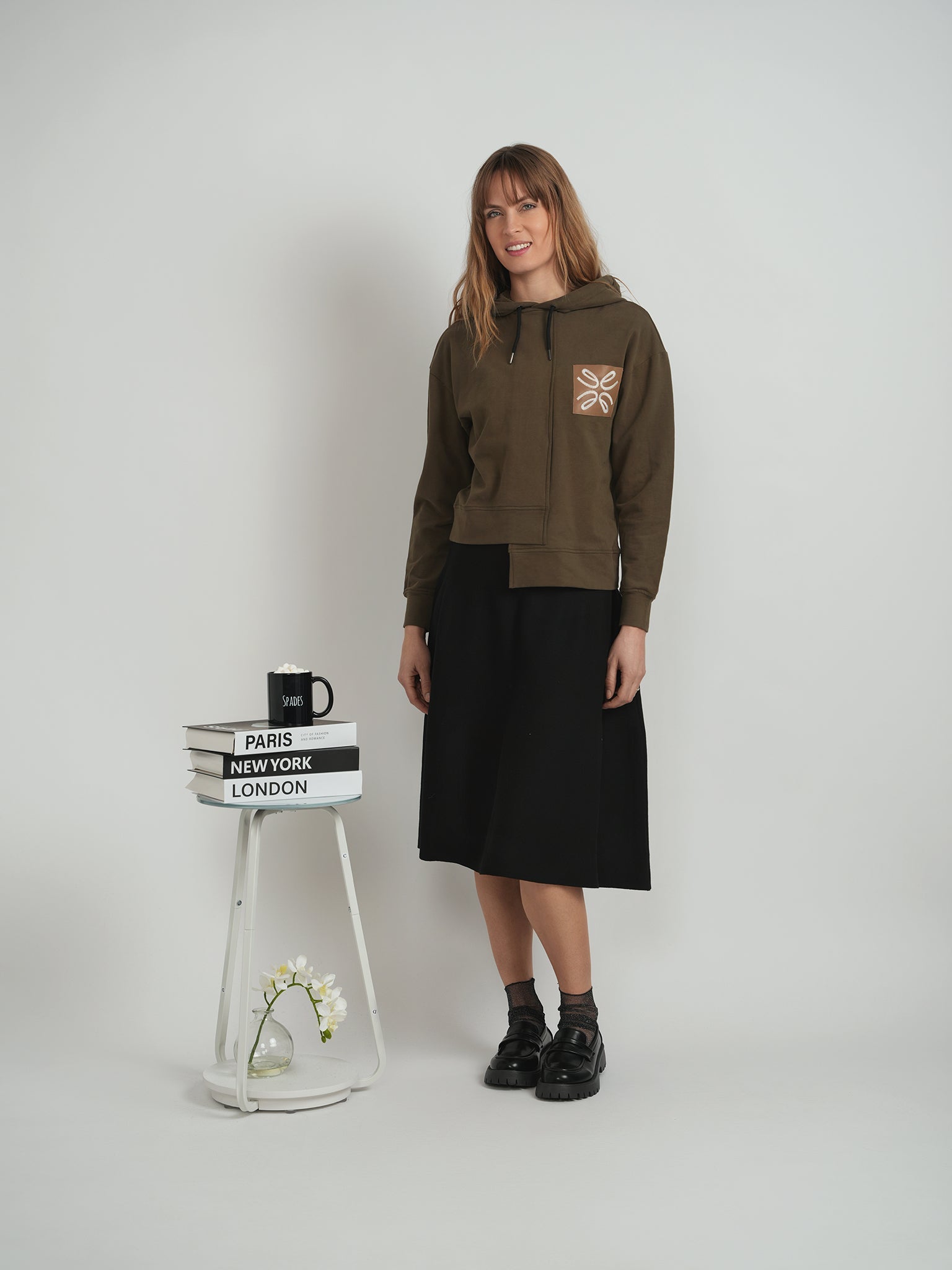 Asymmetrical French Fleece Hoodie