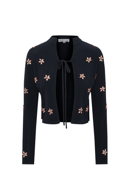 Cropped Jewel Bolero Black