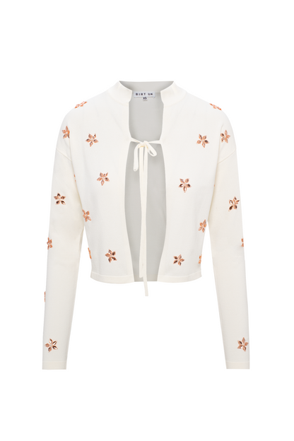 Cropped Jewel Bolero Cream