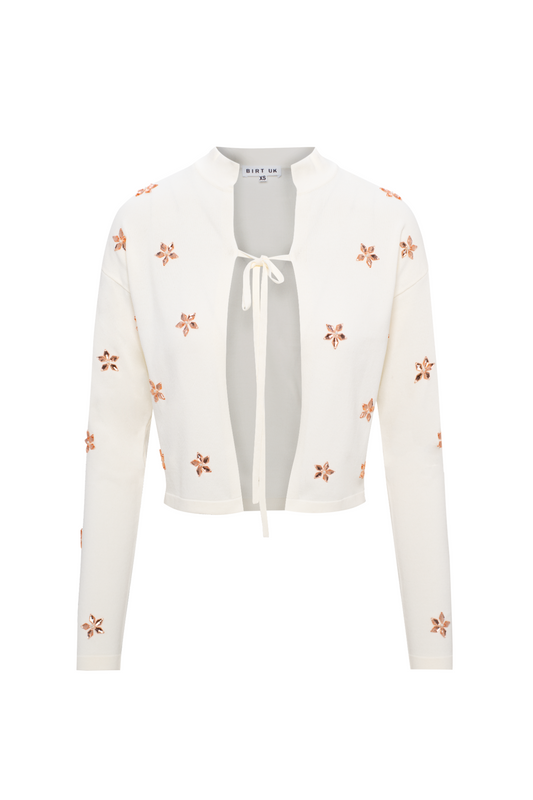 Cropped Jewel Bolero Cream