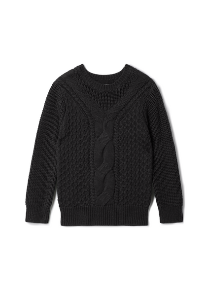 Cable Knit Sweater Charcoal