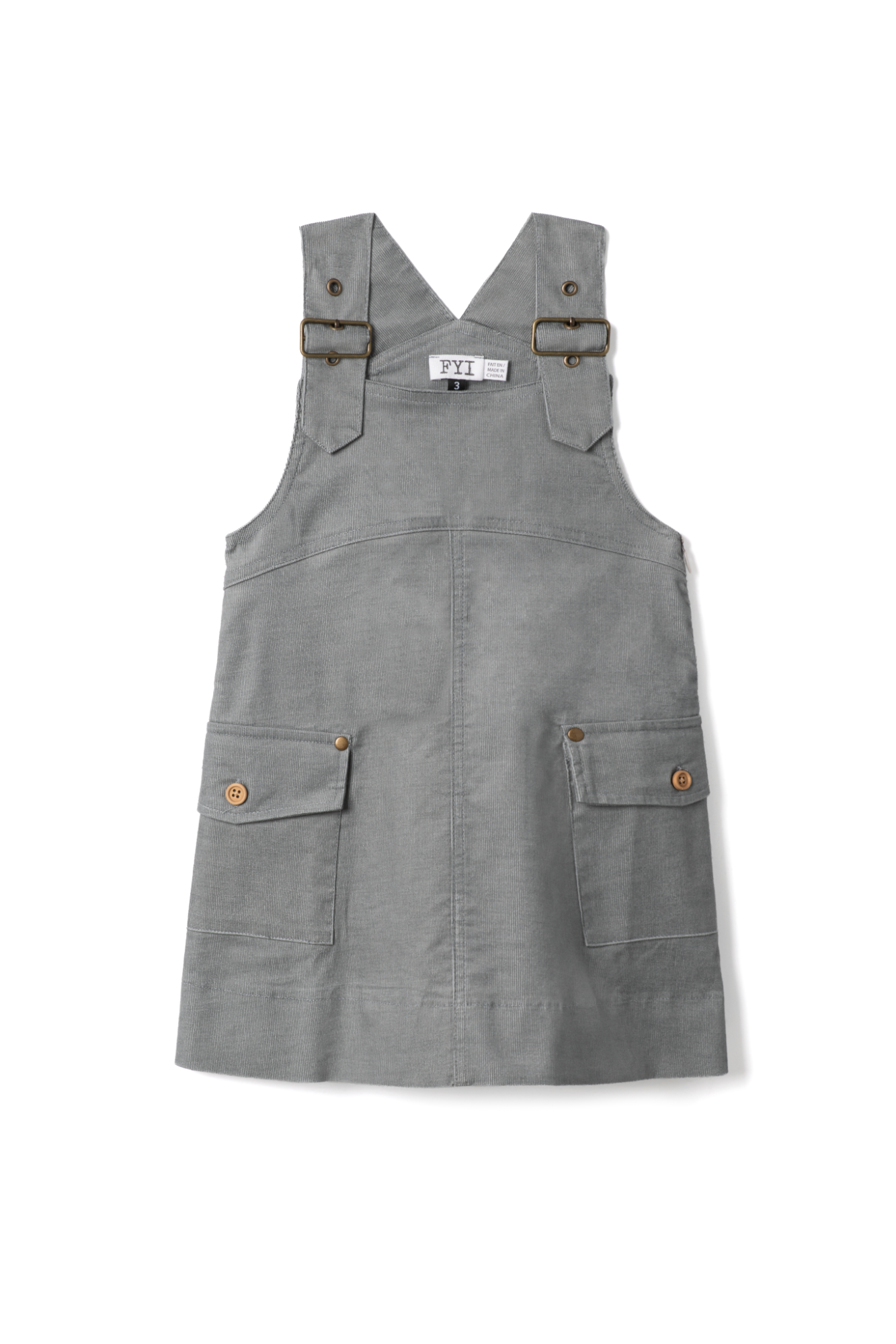 Corduroy A-Line Jumper Grey