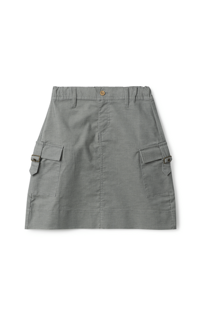 Corduroy A-Line Skirt Grey