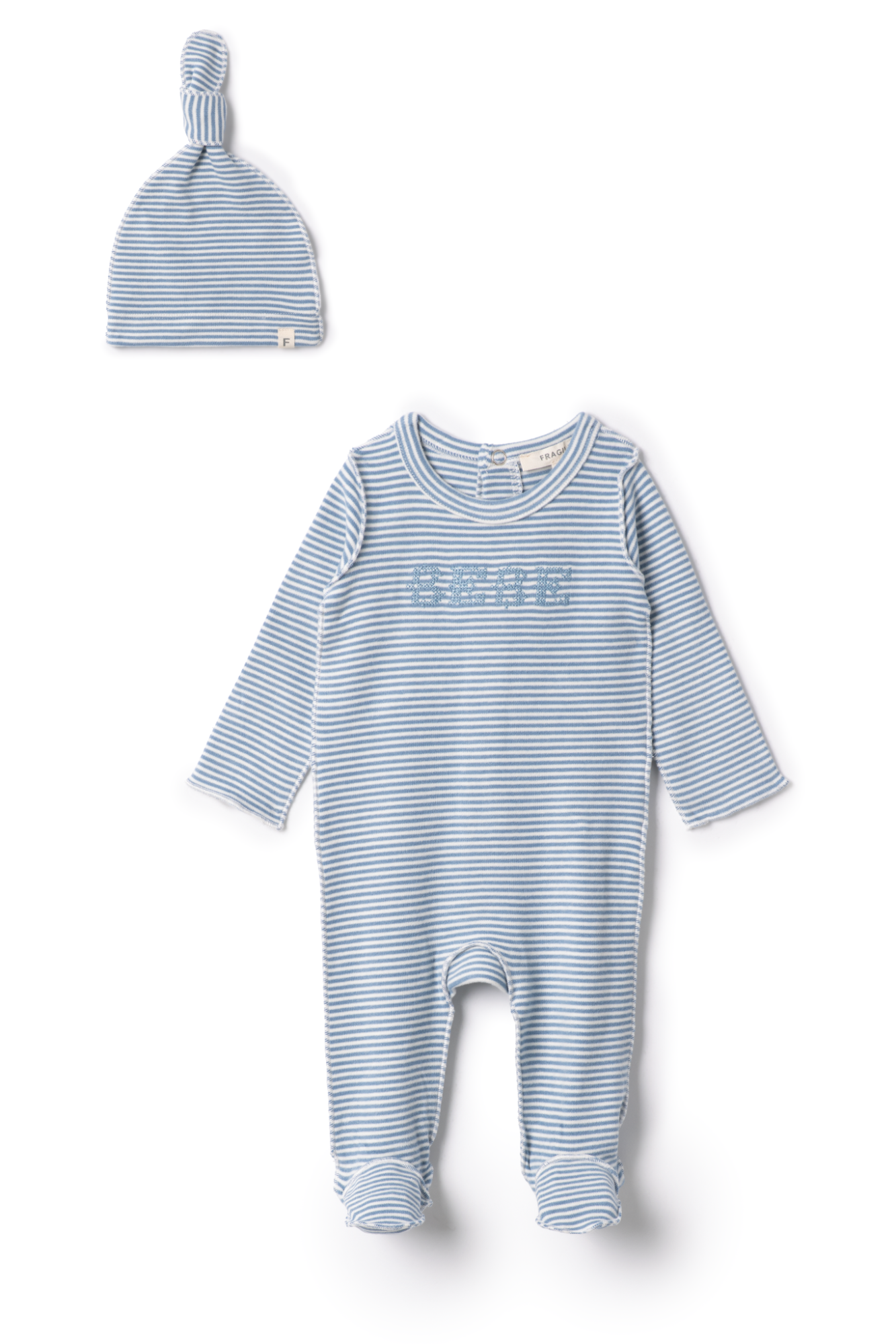 BEBE Embroidered Brushed Onesie Blue