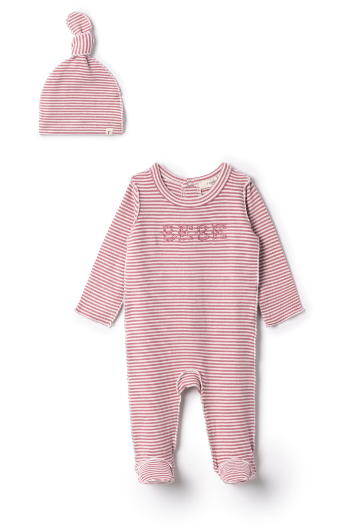 BEBE Embroidered Brushed Onesie Mauve