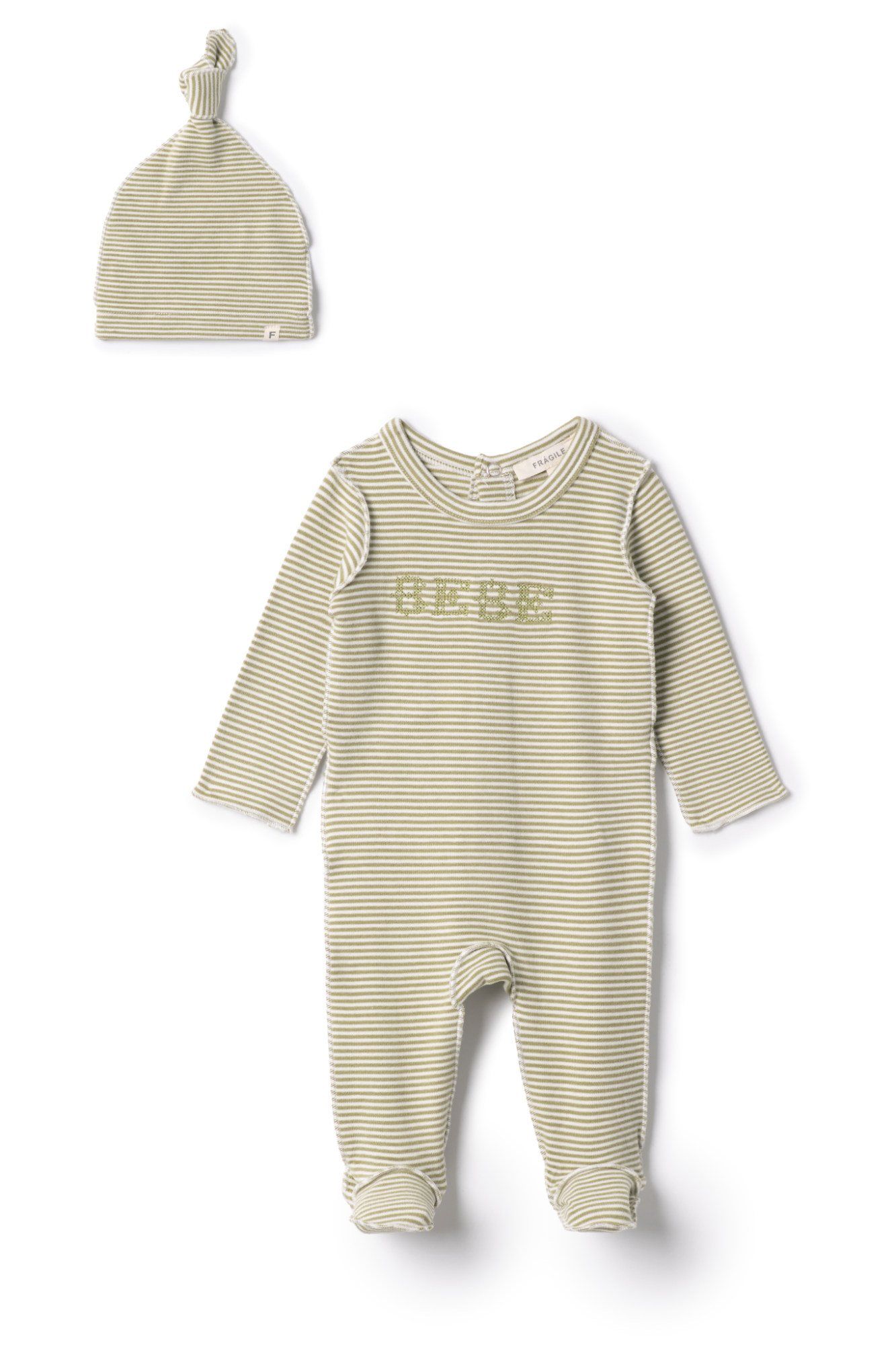 BEBE Embroidered Brushed Onesie Olive