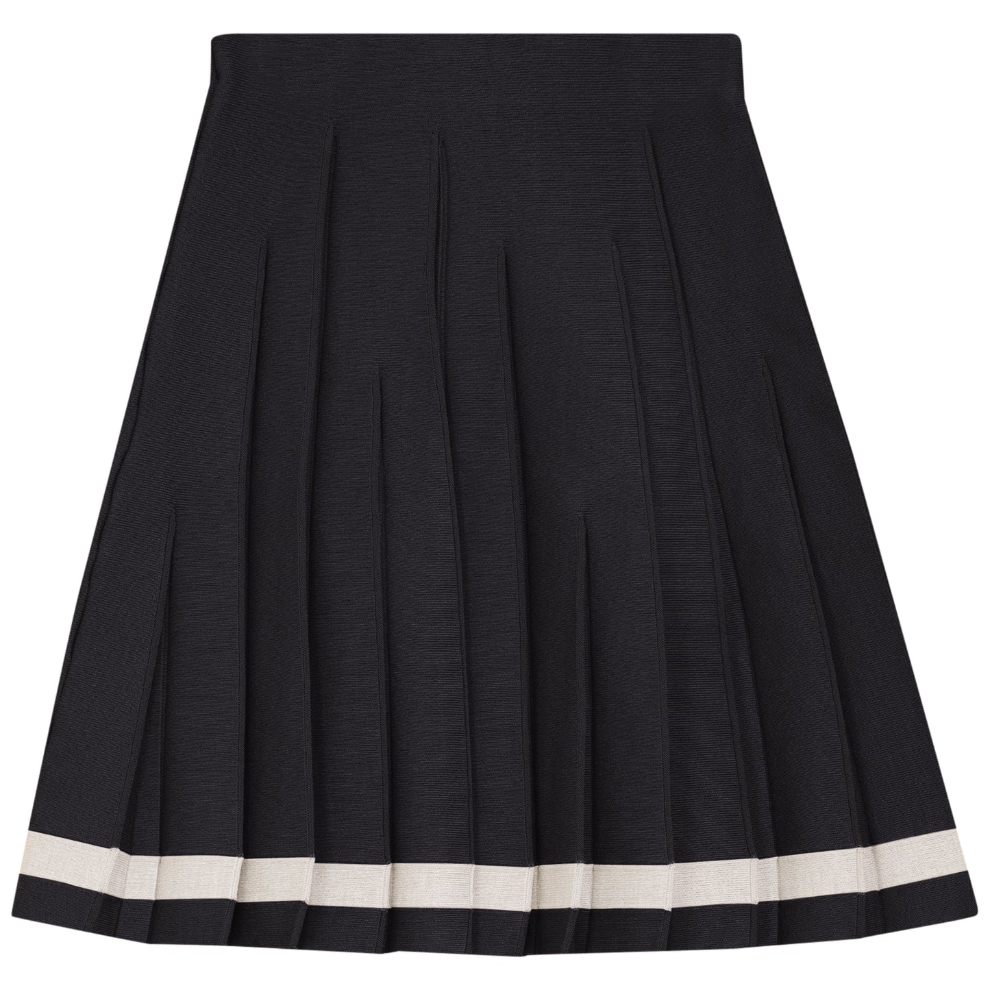 Uneven Pleated Skirt Black