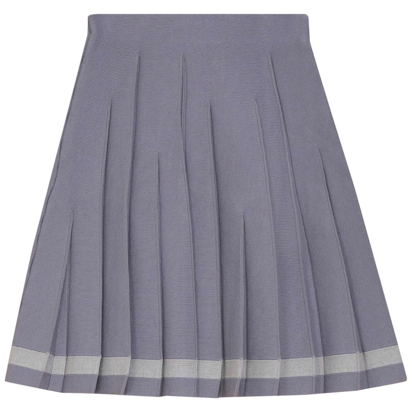 Uneven Pleated Skirt Medium Grey
