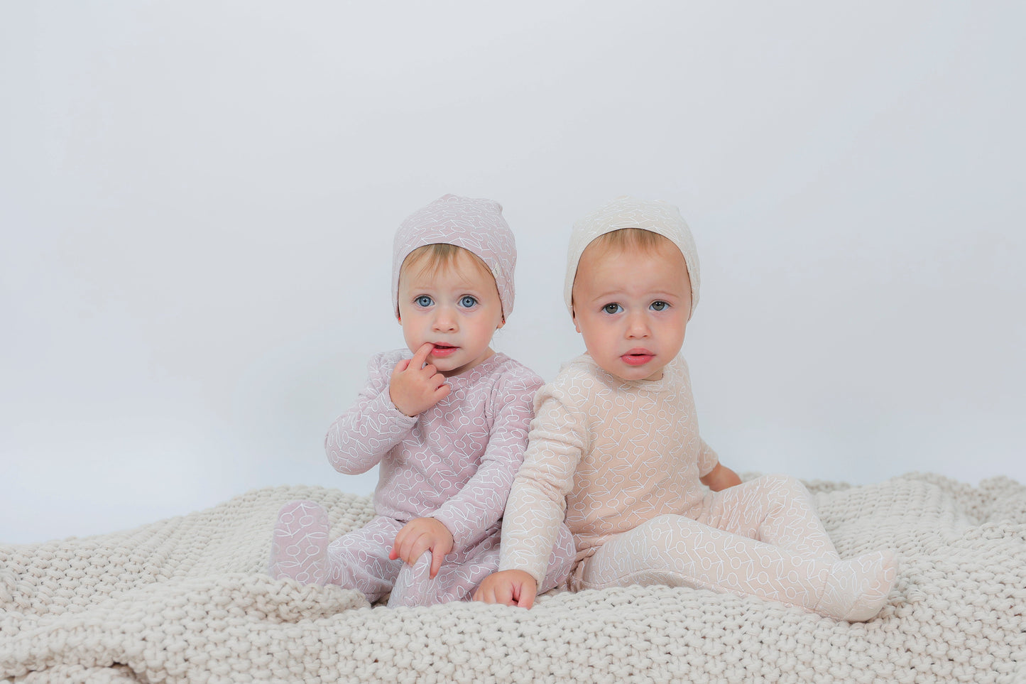 Cherry Print Velour Onesie