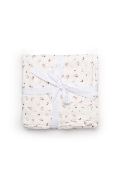 Leaves Print Gauze Muslin Blanket