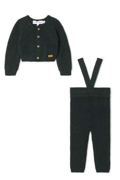 Overall Rib Knit Set