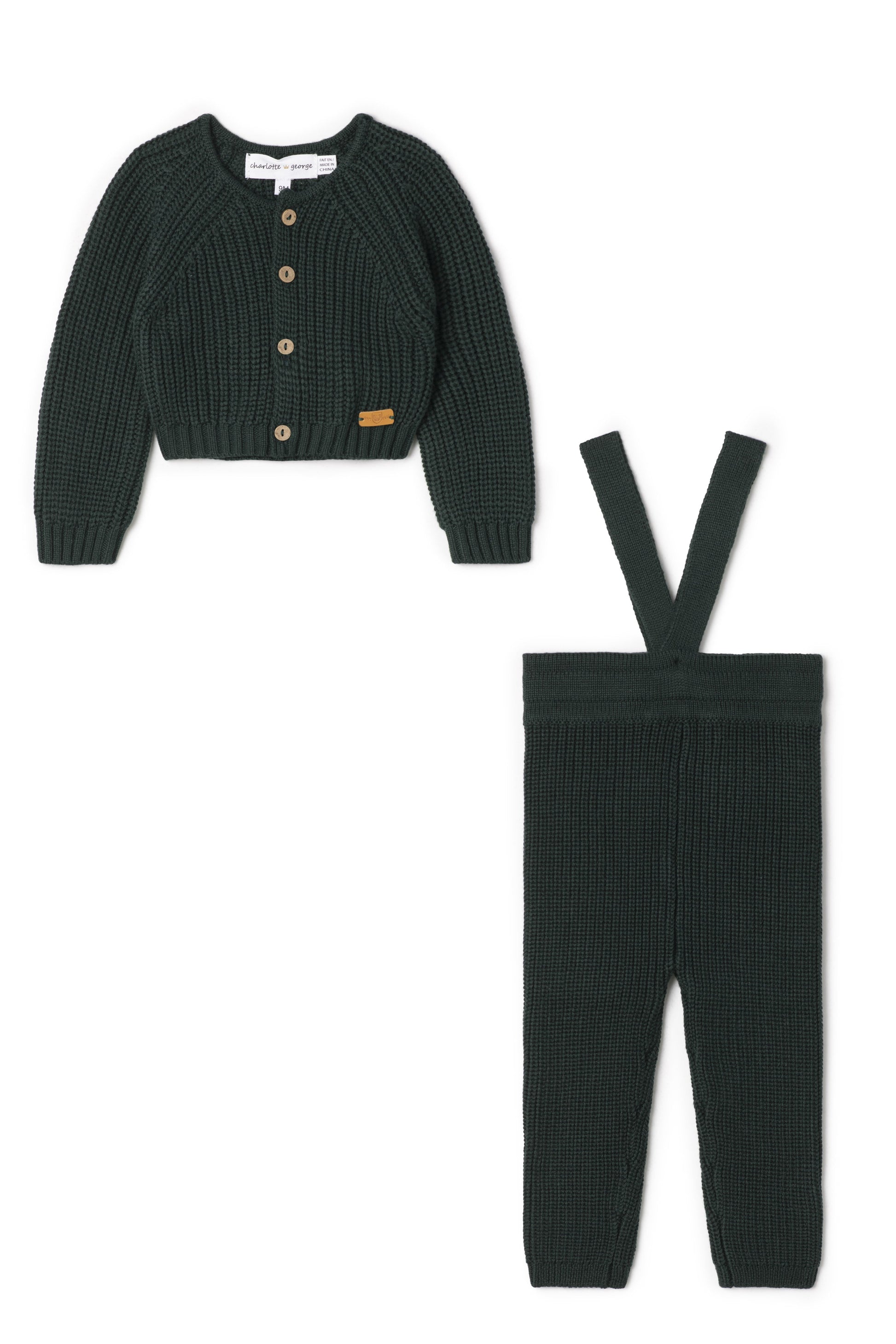 Overall Rib Knit Set