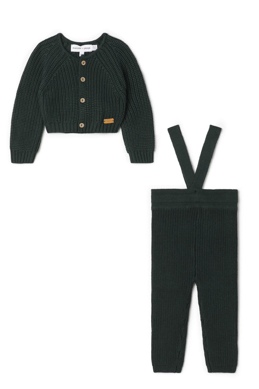 Overall Rib Knit Set