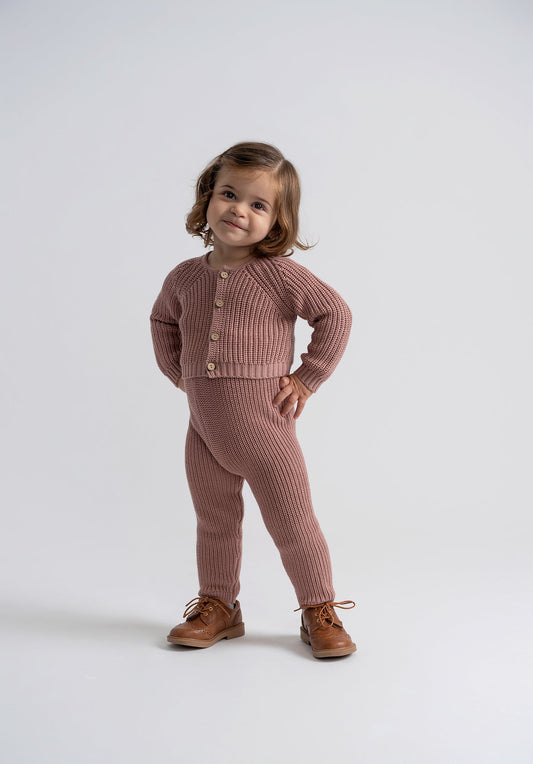 Overall Rib Knit Set
