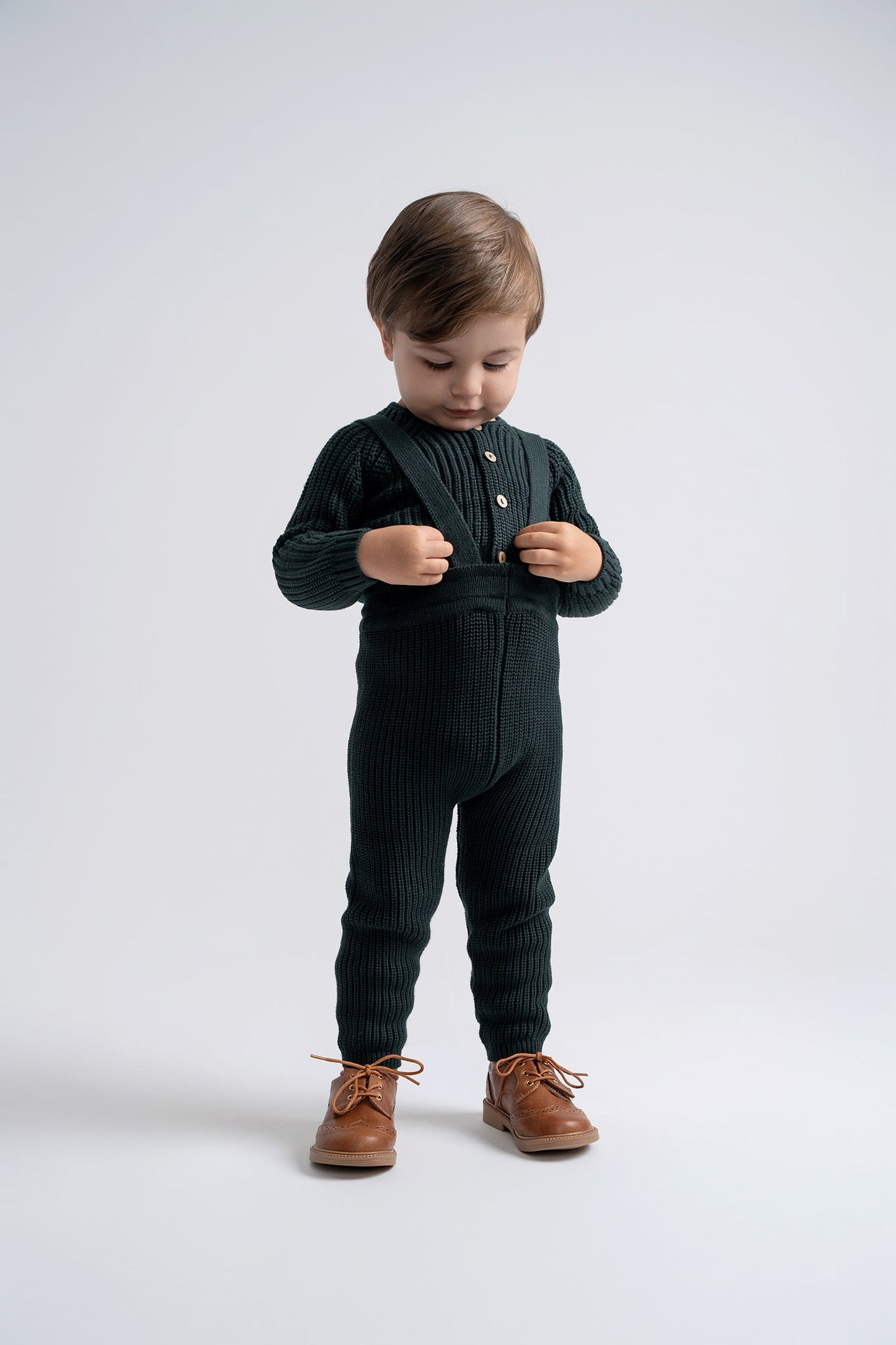 Overall Rib Knit Set