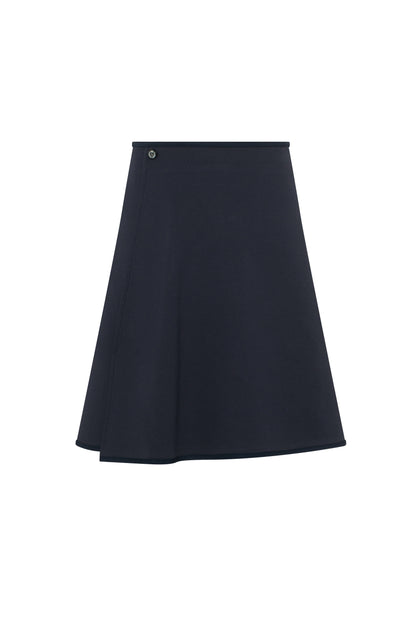 Ponte Flare Wrap Skirt Ink