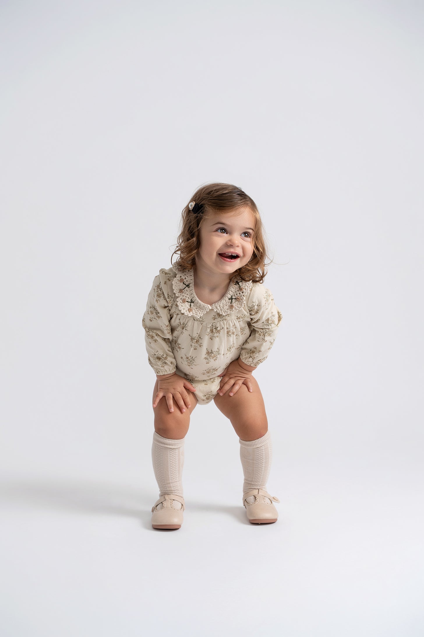 Flower Print Crochet Collar Bubble