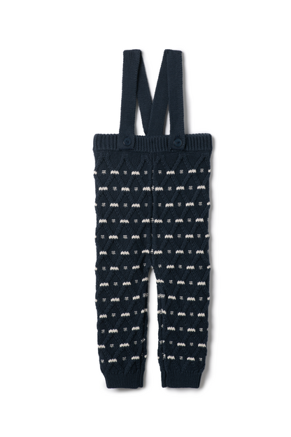 Stripe Knit Overall Ink