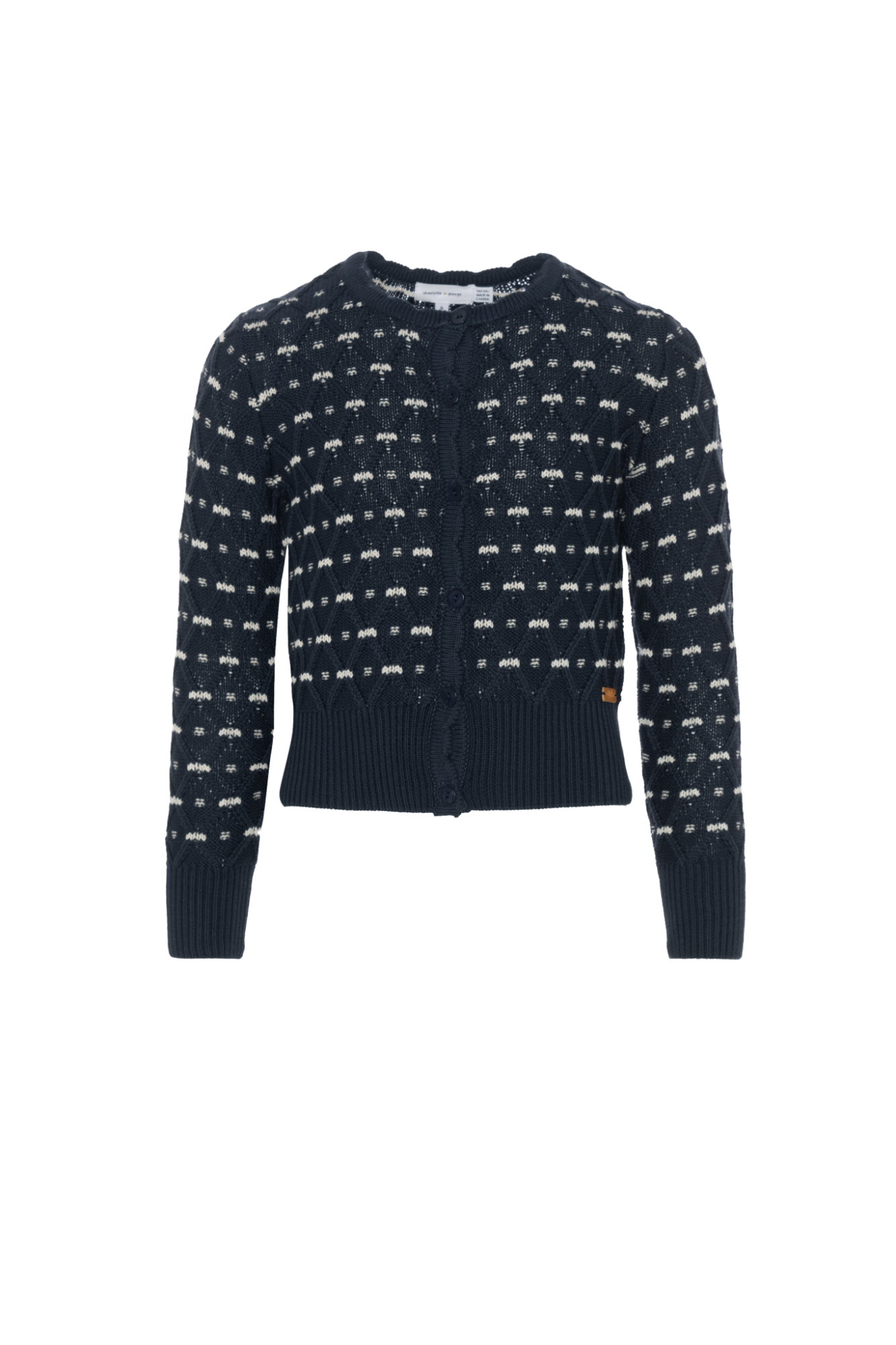 Stripe Floral Cardigan Ink