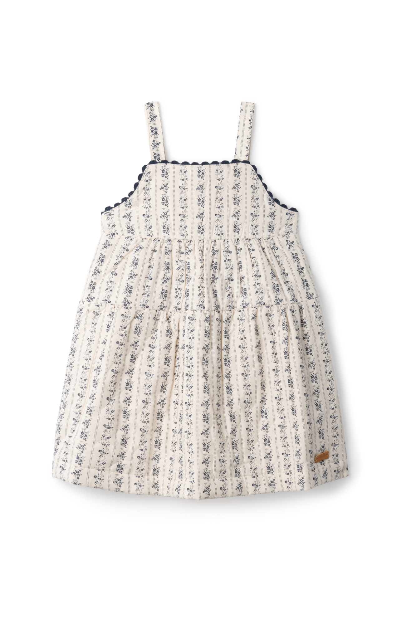 Stripe Quilted Floral Jumper Vanilla