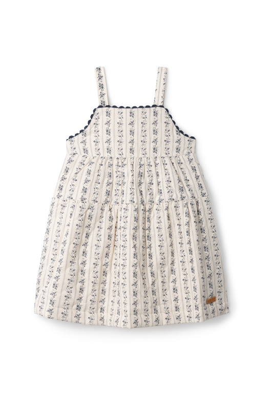 Stripe Quilted Floral Jumper Vanilla