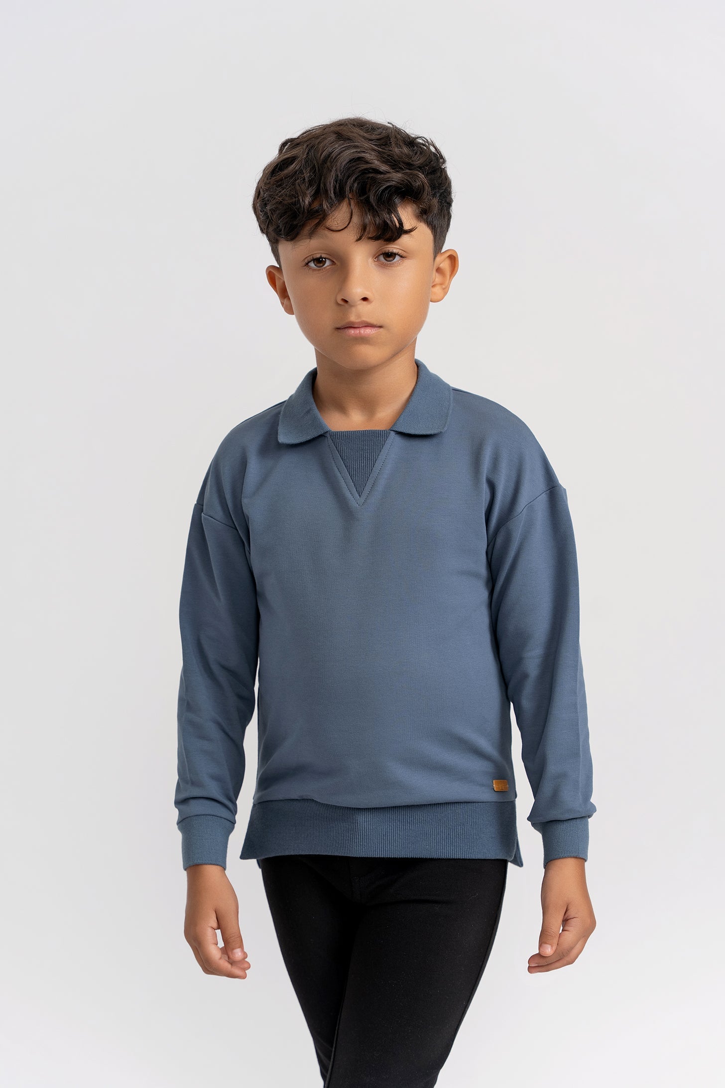 French Fleece Ribbed Sweatshirt