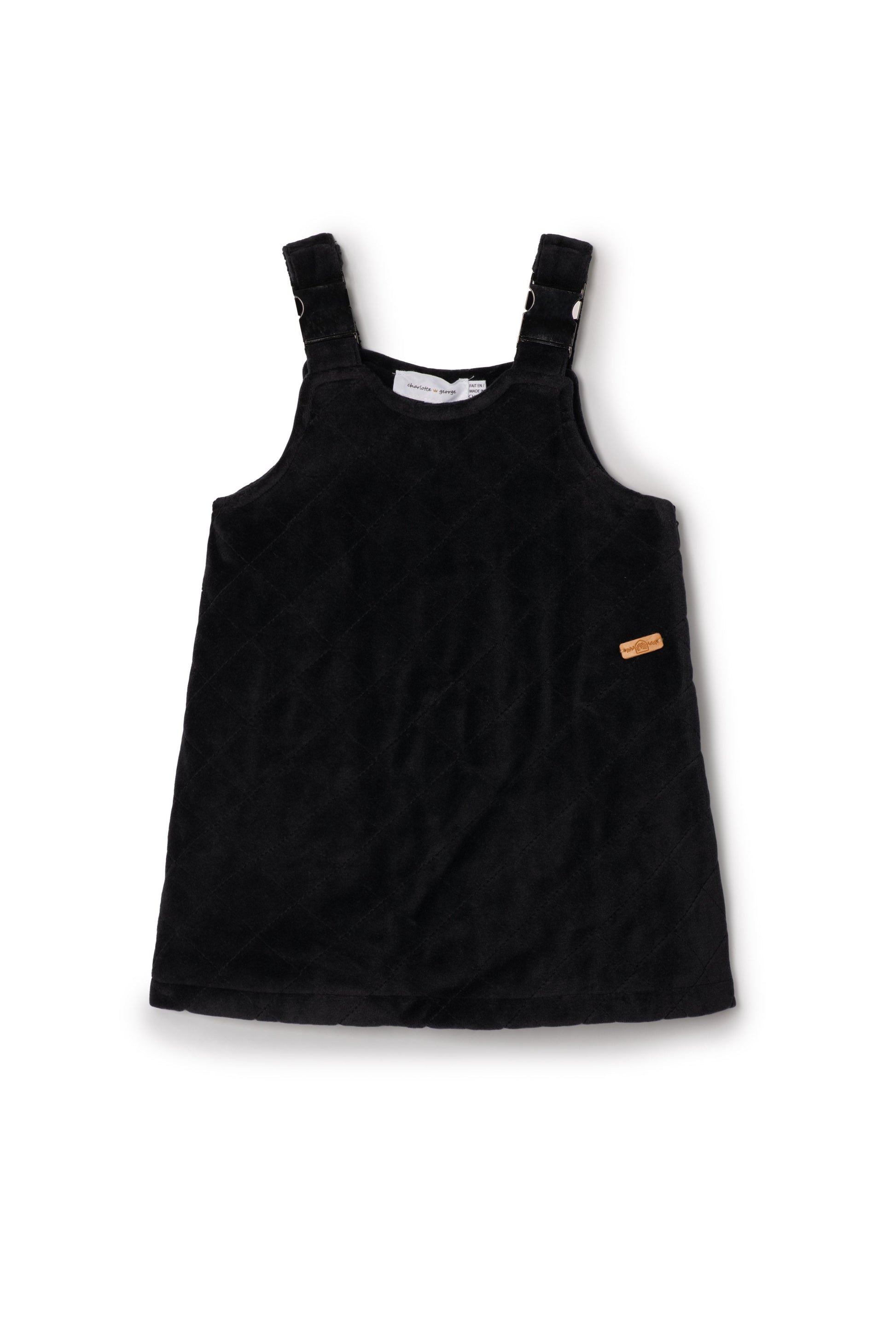 Quilted Velour Jumper Black