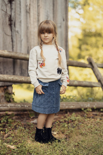 Quilted Velour Skirt