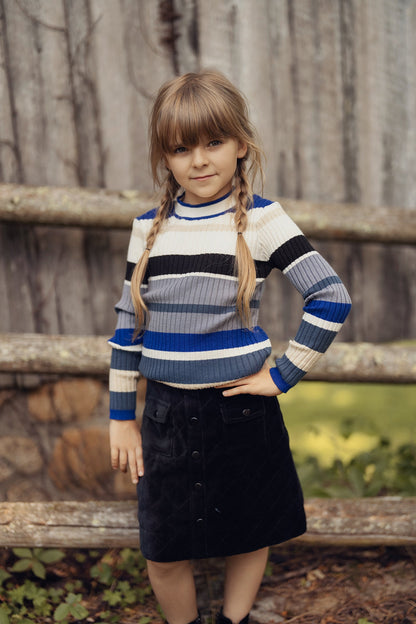 Knit Rib Stripped Top