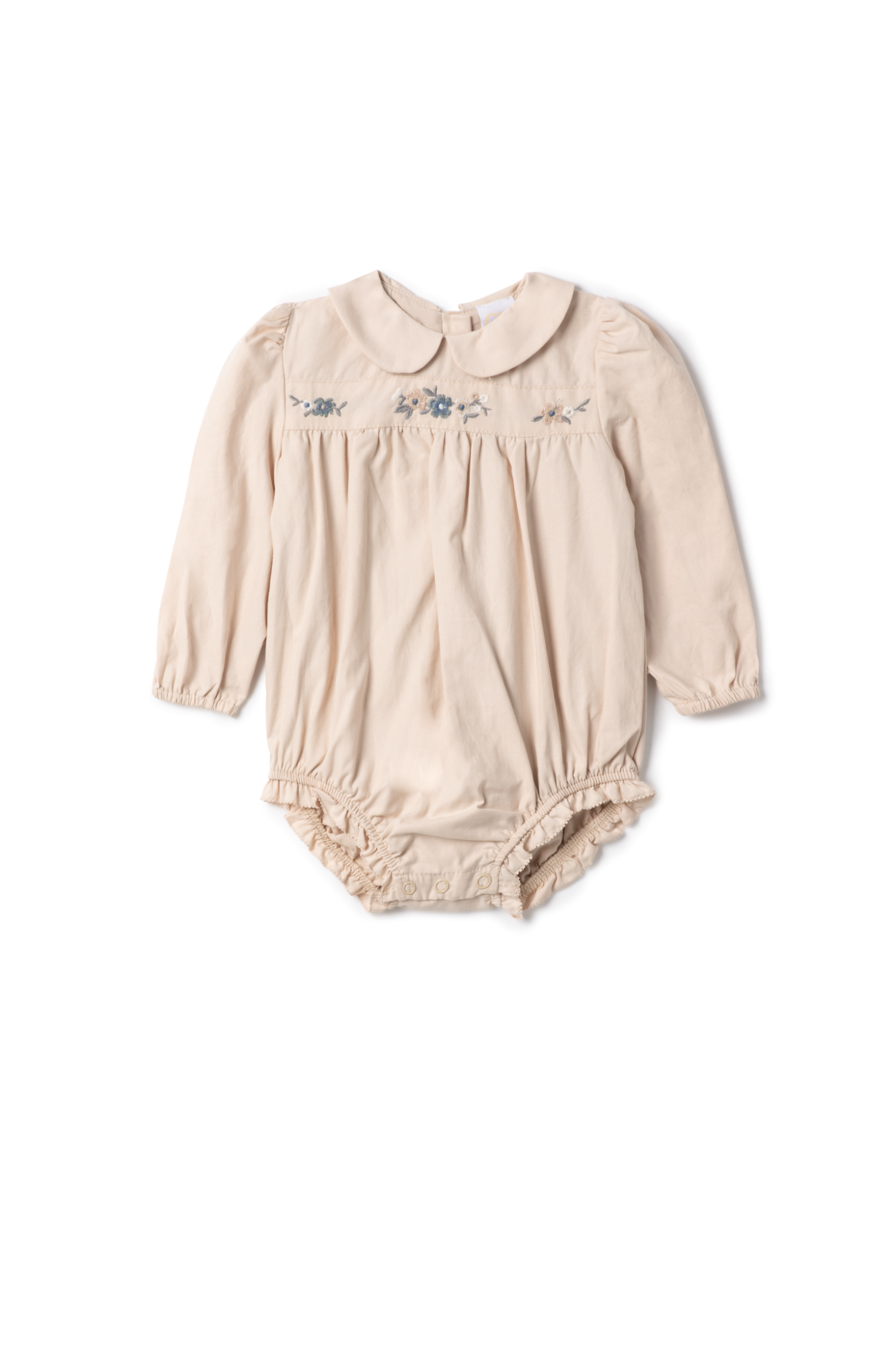 Floral Embroidered Bubble Beige