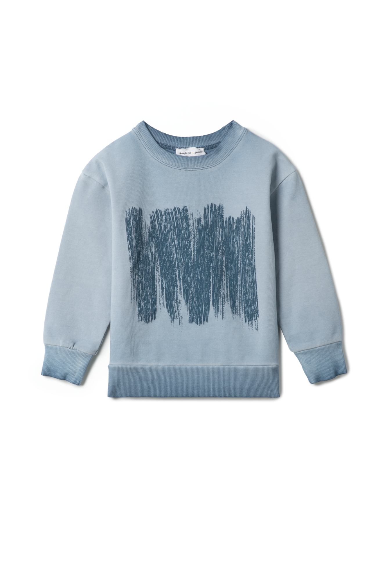 Painted Print Sweatshirt Denim