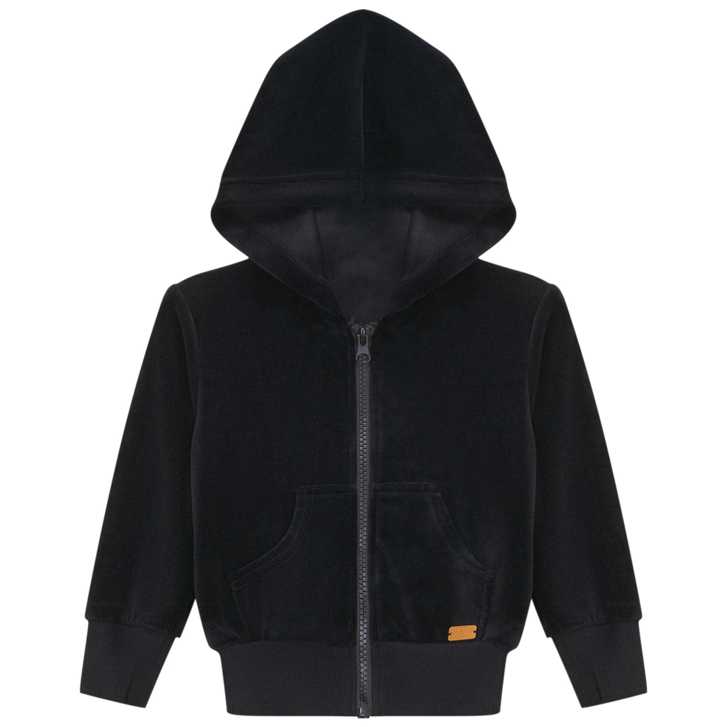 Cotton Velour Cardigan Black