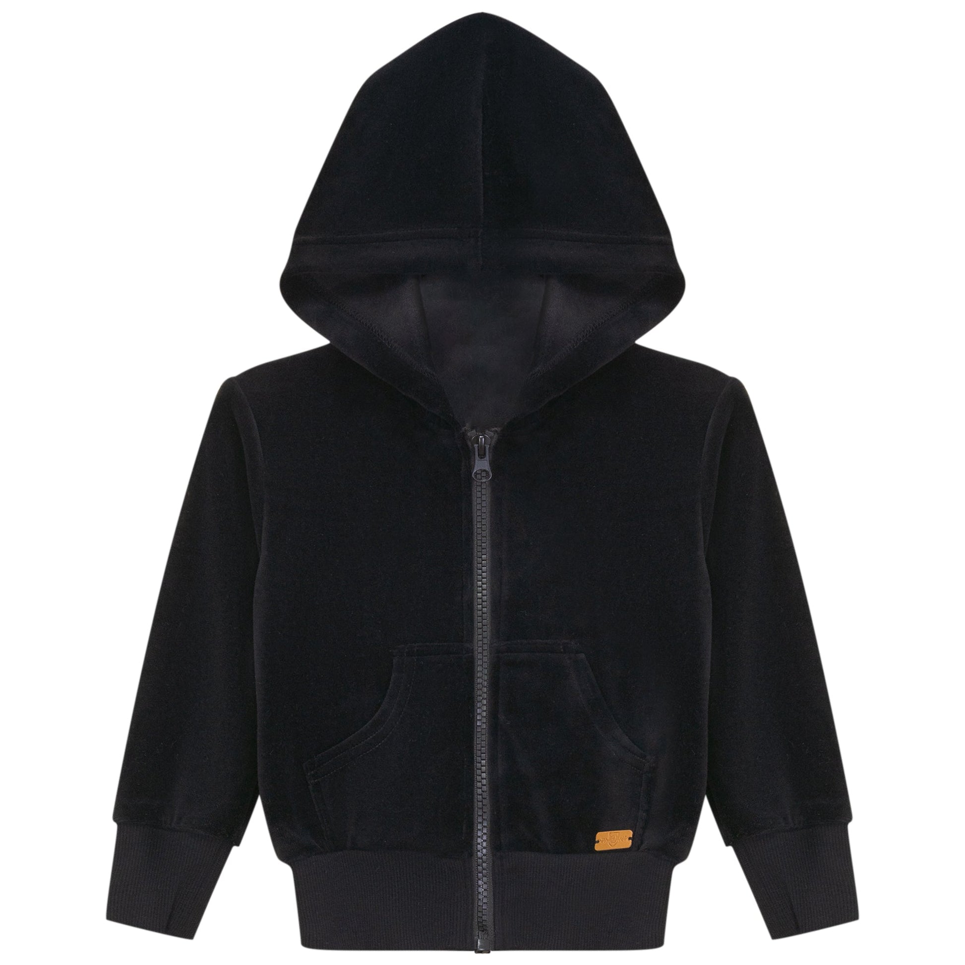 Cotton Velour Cardigan Black