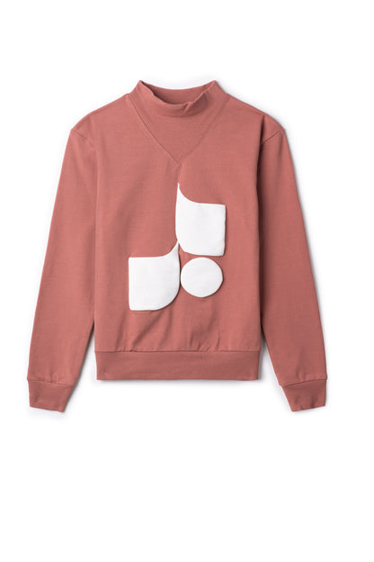 Fennel Neck Sweatshirt Rose