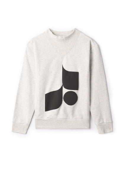 Fennel Neck Sweatshirt Pale Grey Mix