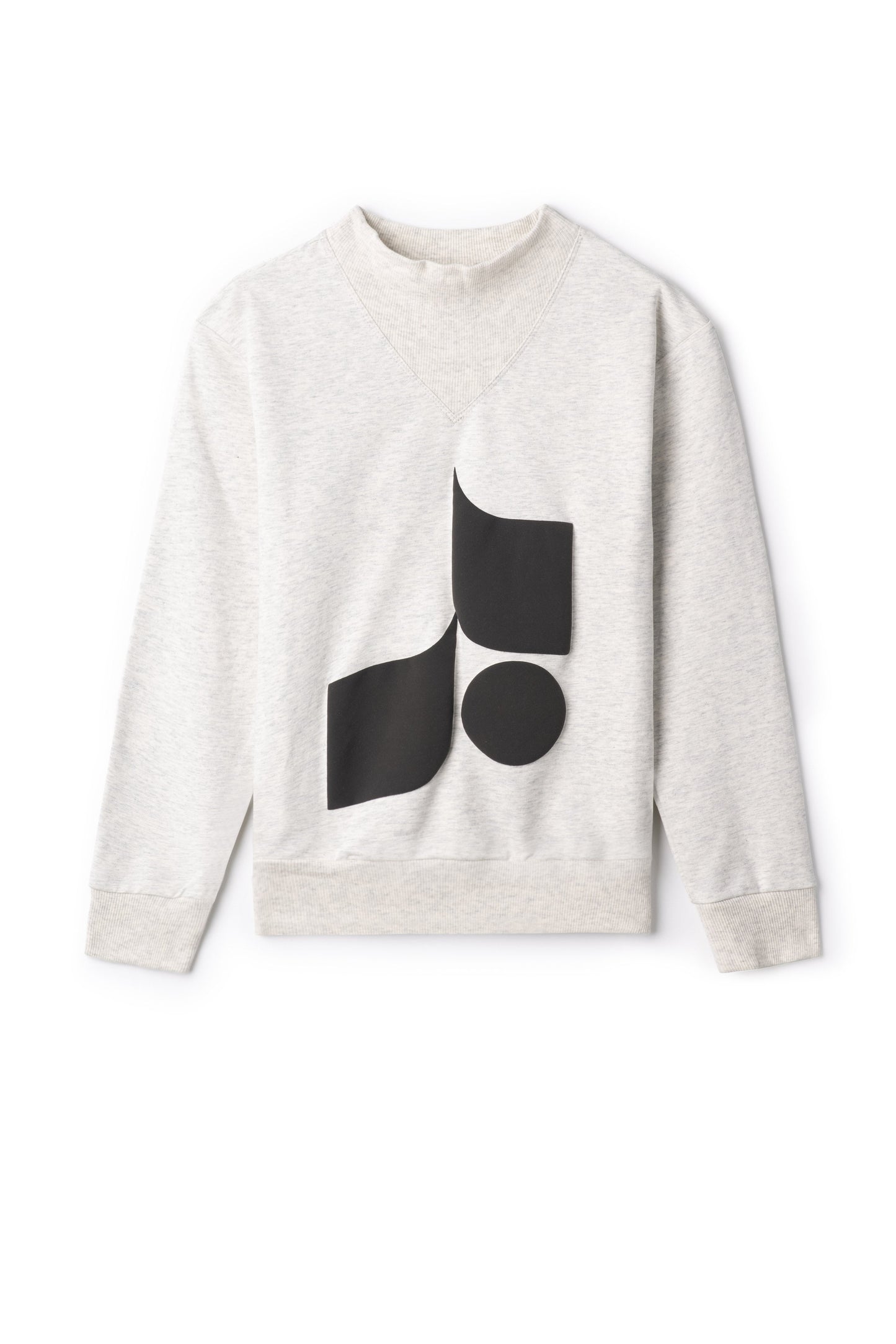 Fennel Neck Sweatshirt Pale Grey Mix